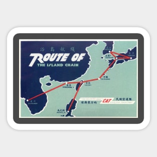 The PARANOIA CIA Airlines Collection: Civilian Air Transport  - Route of the Island Chain Sticker